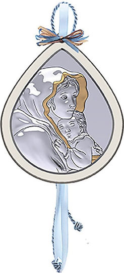 Silver Icon of the Blessed Mother Slevori 9820-vp00309tw1hg-b-a