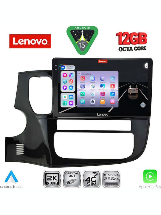 Lenovo Car Audio System for Mitsubishi Outlander 2013-2020 Bluetooth USB WiFi GPS Apple CarPlay Android Auto with 10" Touch Screen