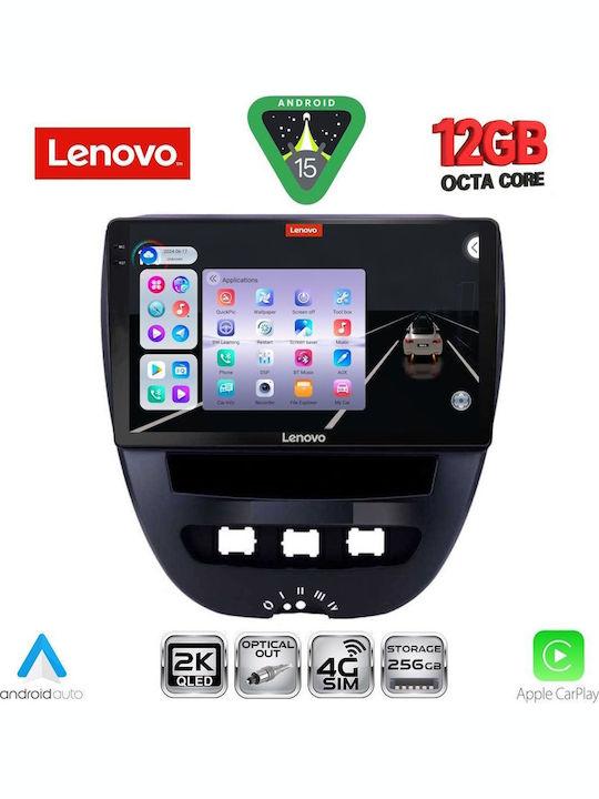Lenovo Car Audio System for Toyota Aygo 2005-2014 Bluetooth USB WiFi GPS Apple CarPlay Android Auto with 10" Touch Screen