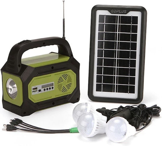 GDPLUS Solar Lighting System With Flash Light And 3 Lamps GET-GDPLUS-GD-8073