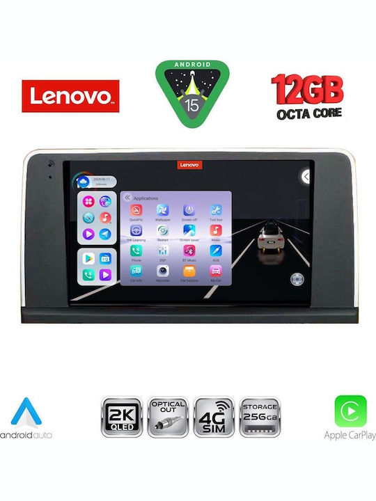 Lenovo Car Audio System for BMW X5 (E70) / X6 (E71) 2006-2009 (Bluetooth/USB/WiFi/GPS/Apple CarPlay/Android Auto) with 9" Touch Screen