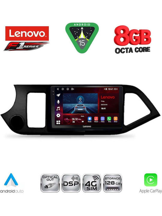 Lenovo Car Audio System for Kia Picanto 2011-2017 (Bluetooth/USB/WiFi/GPS/Apple CarPlay/Android Auto) with 9" Touch Screen