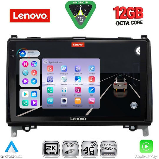 Lenovo Ηχοσύστημα Αυτοκινήτου για Mercedes-Benz Sprinter / Vito 2007-2020 (Bluetooth/USB/WiFi/GPS/Apple-Carplay/Android-Auto) με Οθόνη Αφής 9"