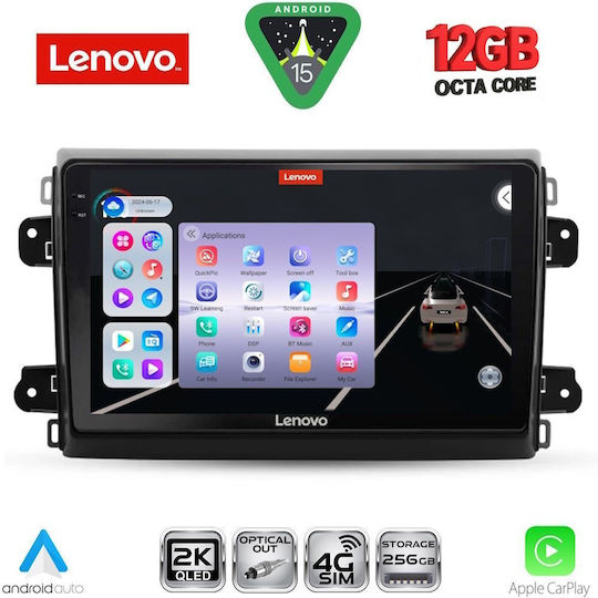 Lenovo Car Audio System for Fiat Ducato 2021 Bluetooth USB WiFi GPS Apple CarPlay Android Auto with 9" Touch Screen