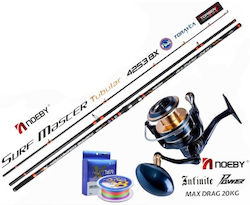 Set Pescuit la Aruncare Lansetă Noeby Surf Mast...