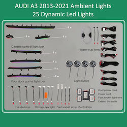 Diq Ambient Audi A3 8v Dyn Digital IQ Dynamische Ambientebeleuchtung Audi A3 Modell 2013-2021 25 Lichter Luftventil