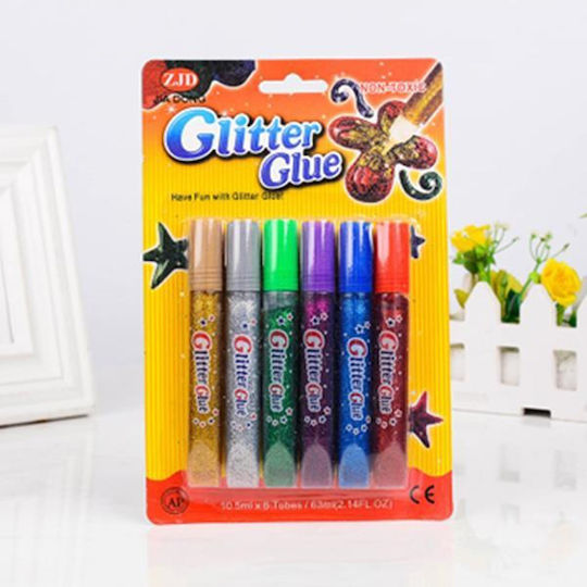 254720 Rainbow Χρυσοκολλα Glitter 6.χρωματα 10ml Σετ 30 Τεμαχιων