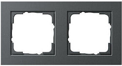 Πλαίσιο Διακόπτη Gira 021223 Frame 2f Anthracite E2 2-fold E2 Πλαίσιο Διακόπτη Gira 021223 Frame 2f Anthracite E2 2-fold E2