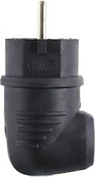 Φις Ρεύματος Abl 100000040 Original Angled Schuko & Fr-be Gummi Tpe Black Ip44
