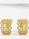 Silver Gold Plated Hoop Earrings with Stones
