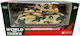 Beige Camouflage Military Tank Model Plastic Replica Functional Wheels