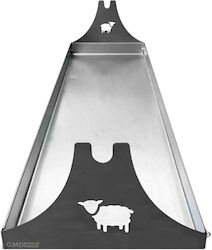 Stainless Steel Spit Base Pan 2 1 Cutting & Wrapping Kokoretsi