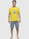 Galaxy Summer Men's Pyjama Yellow