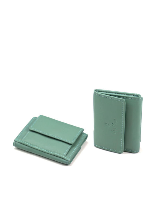 Small Leather Women's Wallet Petrol Blue