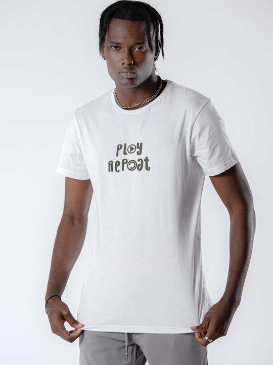 Herrenblusen Kurzarm T-Shirt Weiß