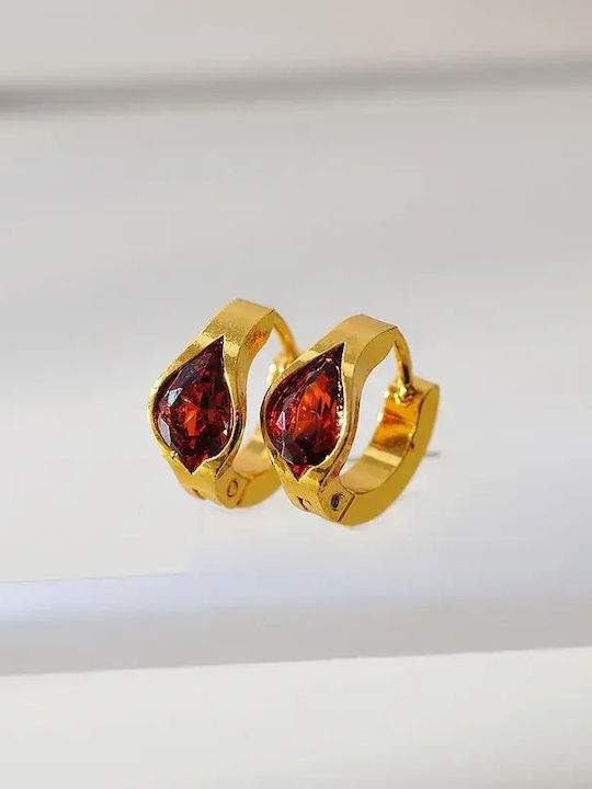 Gold Plated Steel Hoops Earrings