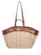 Fabric Women's Shopper Bag Beige