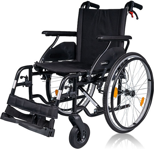Mobiak Levo Αναπηρικό Αμαξίδιο 24" Πτυσσόμενο 48cm 0810843 Μαύρο