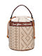 Fabric Women's Handbag Beige