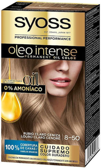 Syoss Oleo Intense Permanente Haarfärbemittel Kein Ammoniak 8.50-Asch Blonde 5x