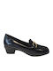Leather Women's Moccasins in Navy Blue Colour