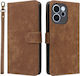 Brush Magnetic Wallet Brown (Oppo Reno15 F)