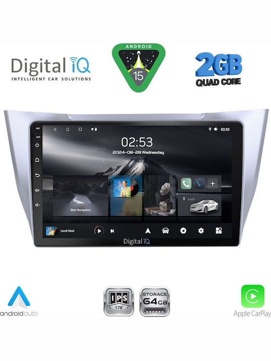 Digital IQ Car Audio System for Lexus RX300 2003-2008 Bluetooth USB WiFi GPS Apple CarPlay Android Auto with 10" Touch Screen