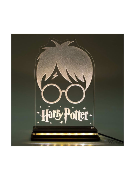 World of Wood Led Kids Decorative Lamp Harry Potter White 22x15cm