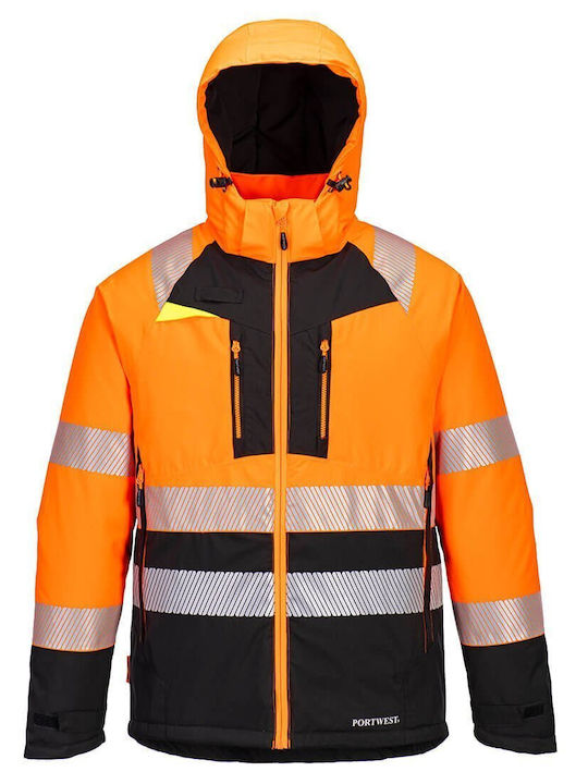 Portwest Pro Arbeitsjacken Reflektierend für Winter Orange