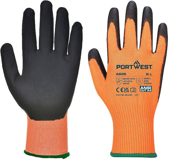 Portwest Portwest Sicherheitshandschuhe Orange Polyurethan/Polyester