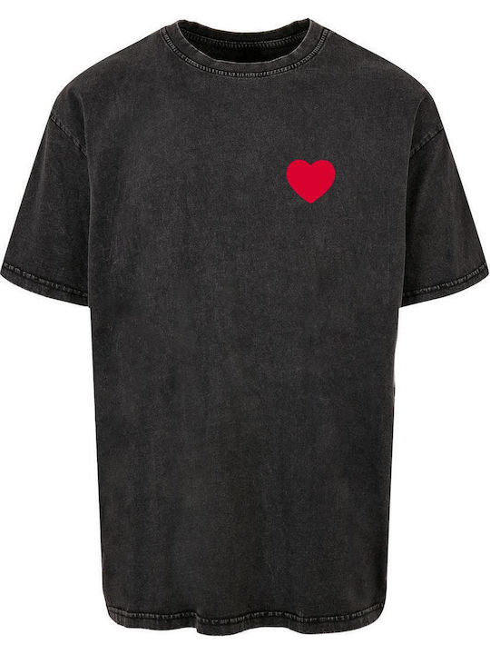 Mister Tee Heart T-shirt Black