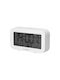Nedis Digital Alarm Clock Lcd Screen Date Temperature Snooze Function White