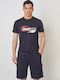 Herrenblusen Kurzarm T-Shirt Schwarz