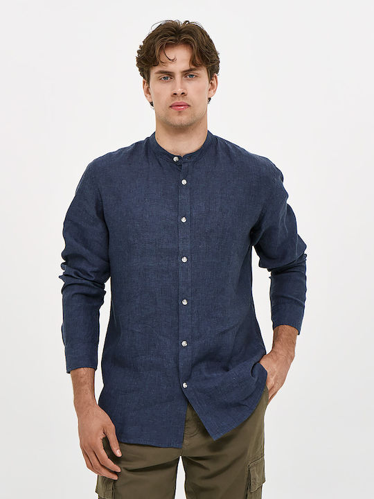 Brokers Jeans Long Sleeve Linen Shirt in Regula...