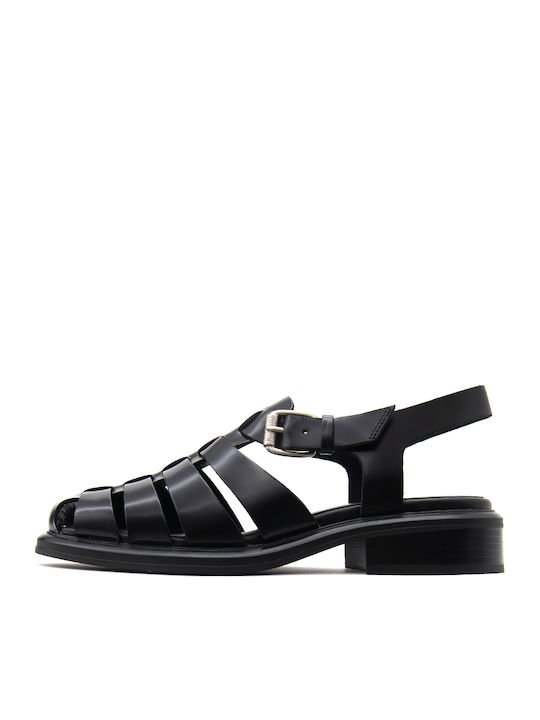 Vagabond Ellis Leather Women's Flat Sandals Black