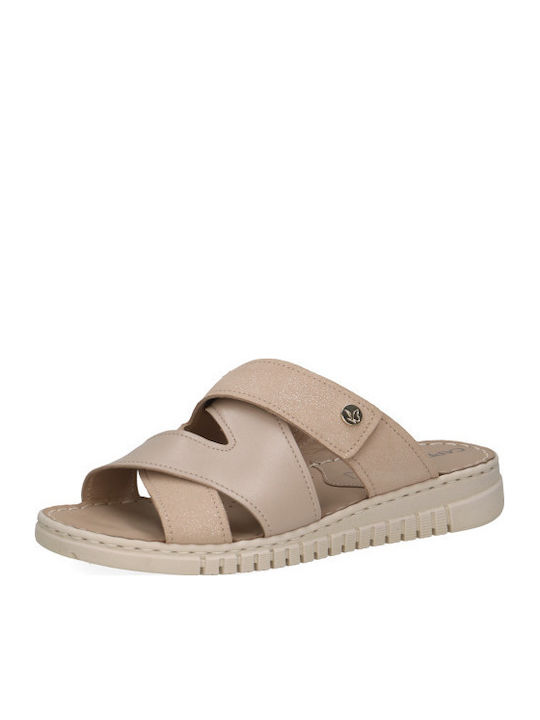 Leather Women's Anatomic Sandals Beige
