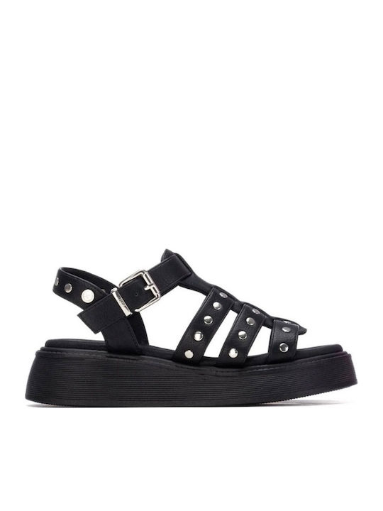 Women's Flat Sandals Flatforms Black