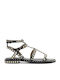 Precious09 Women's Flat Sandals Black