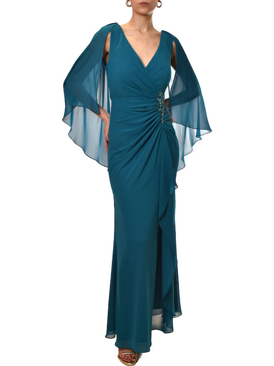Rochie Maxi De Seară Albastru Ocean
