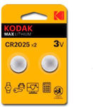 Kodak Max Lithium Μπαταρίες Ρολογιών CR2025 3V ...