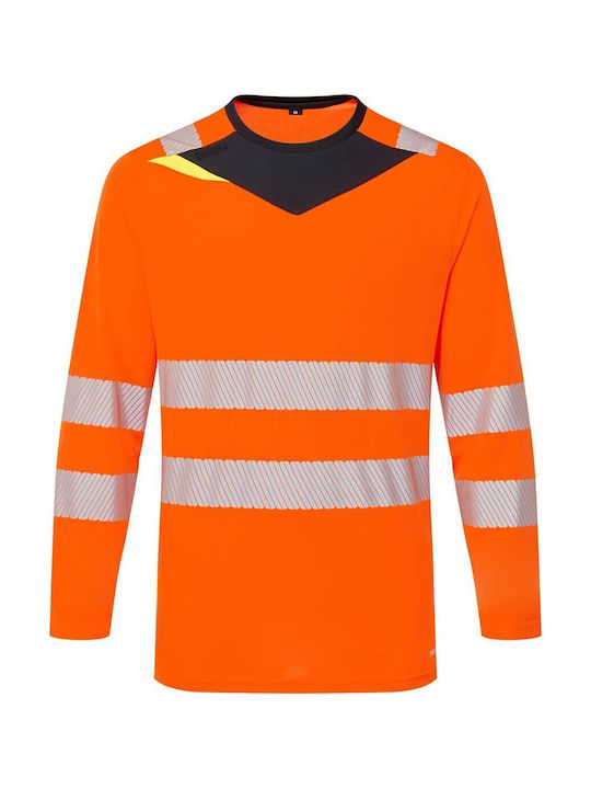 Portwest Portwest Arbeitshemden und T-Shirts Orange mit reflektierenden Bändern