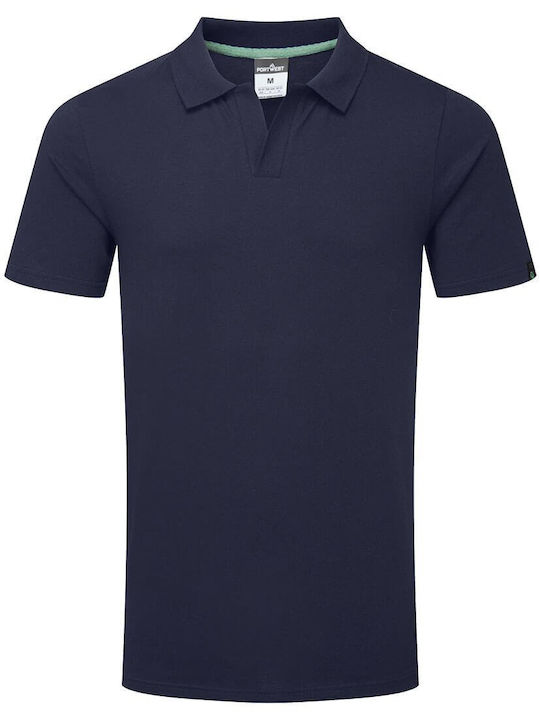 Portwest Ανδρική Μπλούζα Εργασίας Polo Navy Μπλε