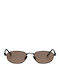 Eyepetizer Unisex Γυαλιά Ηλίου με Μαύρο Μεταλλικό Σκελετό και Καφέ Φακό RIAD-C.6-OP-68