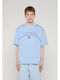 Herrenblusen T-Shirt Brunnerblau