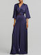 Women's High Rise Satin Pantaloons in Loose Fit Blue