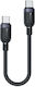 Yesido Braided USB 2.0 Cable USB-C male - USB-C 60W PD Μαύρο 0.3m