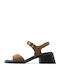 Ines Suede Sandals Brown