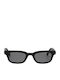 Chimi Noct Unisex Sonnenbrillen Mit Schwarzem Korkenzieherrahmen Und Schwarzem Glas