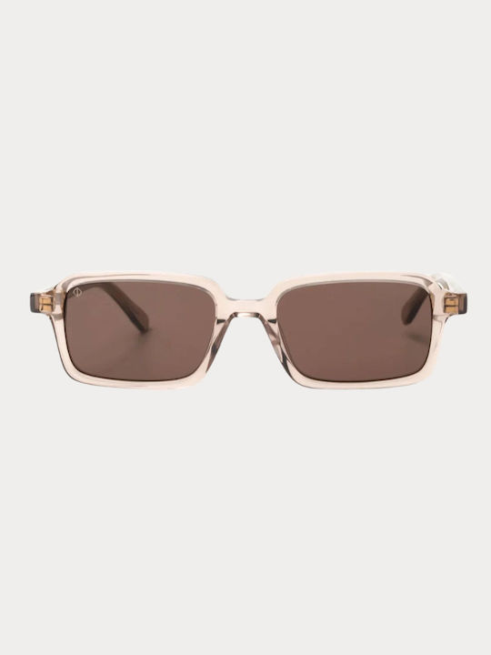 Faos Women's Sunglasses with Beige Horn-Rimmed Frame and Beige Gradient Lens