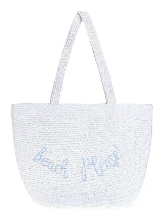 Ble Resort Collection Υφασμάτινη Τσάντα Θαλάσσης Λευκή